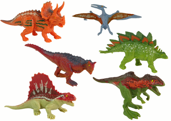 Set Dinosaurier-Figuren, 6-teilig, Bunt