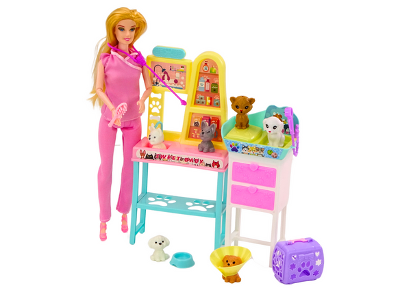 Veterinarian Doll Set, Treatment Furniture, Accessories, Pets