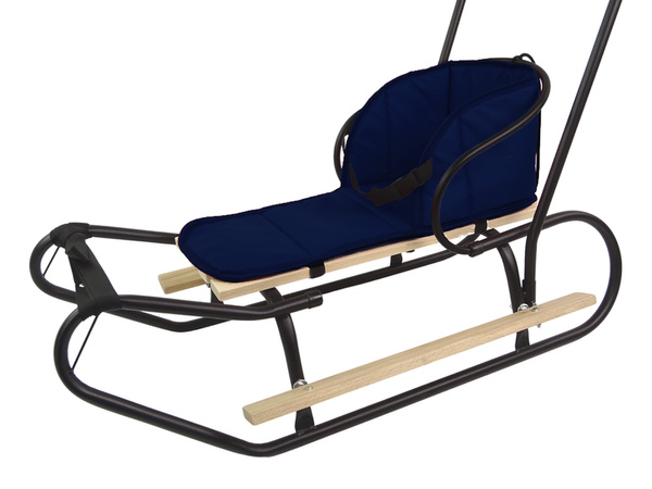 Sled Mattress Soft Three Fasteners Navy Blue