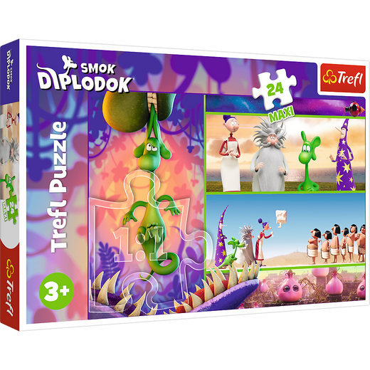 Puzzle - 24 Maxi - Curious Diplodocus Dragon - Human Film Diplodocus Dragon 14376