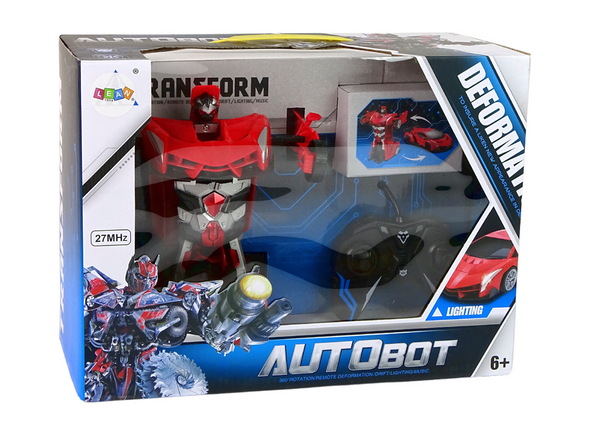 Auto Robot 2in1 R/C Fernbedienung Rot