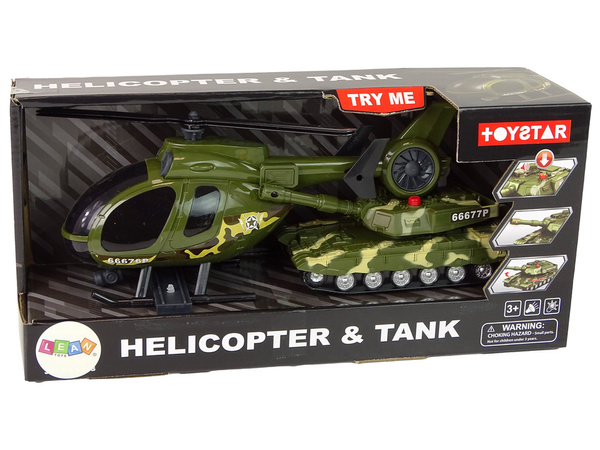 Set Military Tank Friction Drive Helicopter