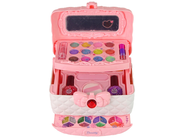 Beauty-Set im Etui Lidschatten Pink und Weiß