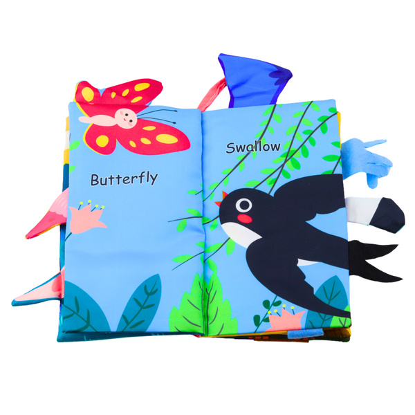 Soft Sensory Book Birds Rustling Squeaker Colorful