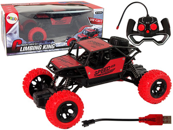 Remote Controlled Terrain Car R/C 1:18 Red.