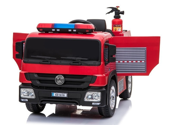 Kinderfahrzeug Feuerwehrauto Rot Elektroauto EVA-Reifen LED Frontscheinwerfer