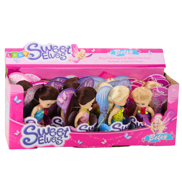 Mini Puppe Fee Elfe Blau Lila Rosa Mix 11,5cm