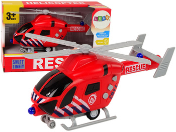 Helikopter Ratunkowy Straż Pożarna Czerwony Dźwięk Światła Śmigła