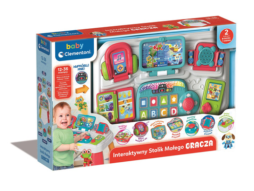 Interactive Little Gamer Desk Puppies, Sounds & Lights Polish Language Clementoni 50385