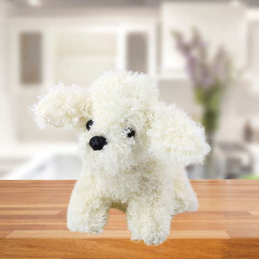 Plush Toy Miniature Poodle Dog Cuddly Toy White 20cm