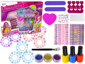 Large Nail Painting Set Nail Lacquers Stickers Separators