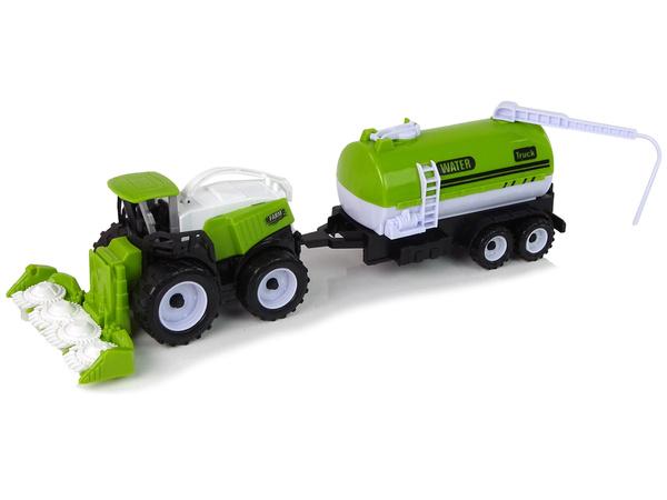 Farm Vehicle Set Tractor Harvester Tanker Semi-trailer