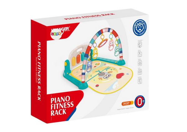 Gymnastics Mat for Babies, Educational Piano, Owl Sounds