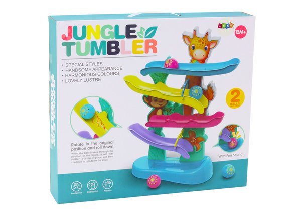 Kugelrutsche Giraffe Affe klingt bunt