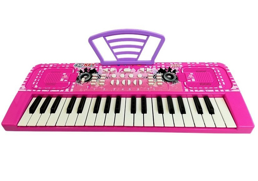 Child Keyboard with Pink Microphone