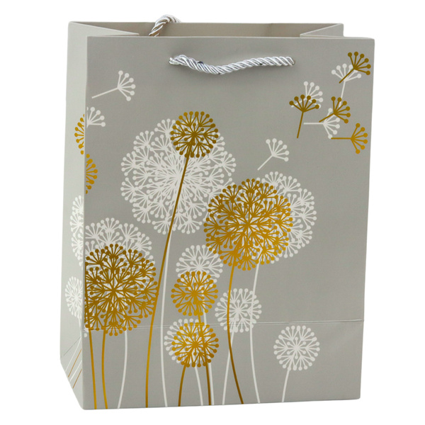 Gift Bag Dandelions Gold Elements 23 x 18 x 10.5 cm