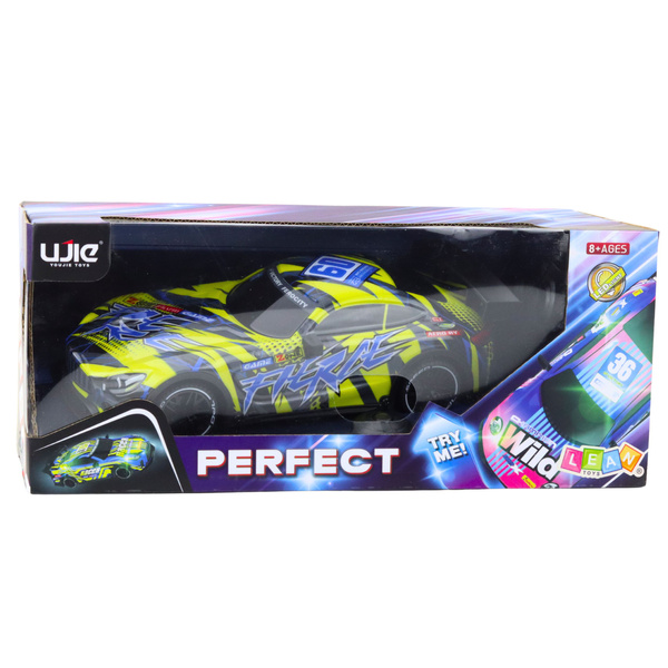 RC-Rennwagen mit beleuchteter Karosserie Gelb