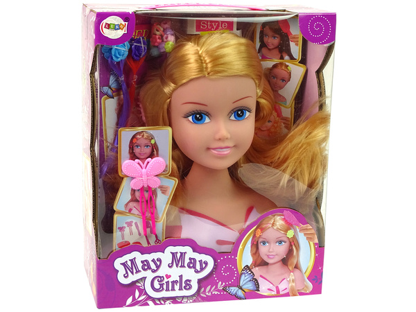 Dolls Head Accessories Beads Clips Colourful Strands