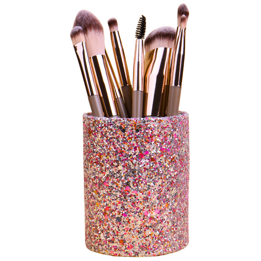 Behälterbecher für Pinsel und Zubehör Glitter Pink