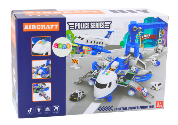 Interaktives Flugzeug zum Zerlegen der Polizeistation 2in1 DIY