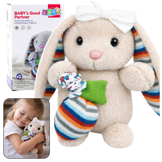 Weiches Plüschhase-Spieluhr-Kuscheltier, beige