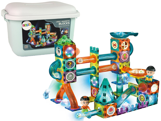 Leuchtende Rutsche für Bälle Magnetische Blöcke In Box 150 Elemente
