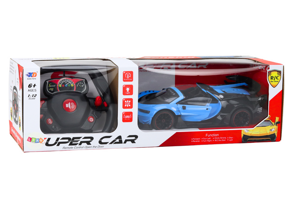 Remote Controlled Sports Car RC 1:12 Opening Doors Blue