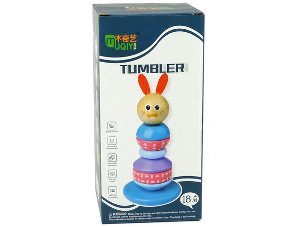 Wooden Teddy Bear Educational Pyramid Balancing Tower