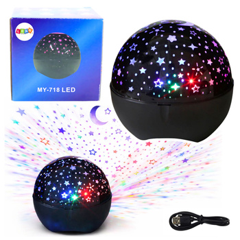 Star Projector Night Light Speaker 2in1 Black