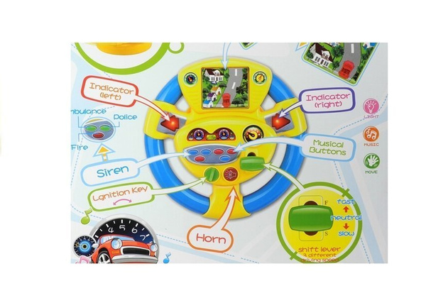 Interactive Steering Wheel For Kiddie Sounds