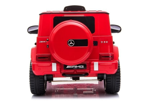 Kinderfahrzeug Mercedes G63 AMG Rot Ledersitz EVA-Reifen Kinderauto Fahrzeug