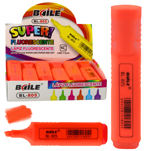 Highlighter Marker For Notes School Office Neon Intense Orange