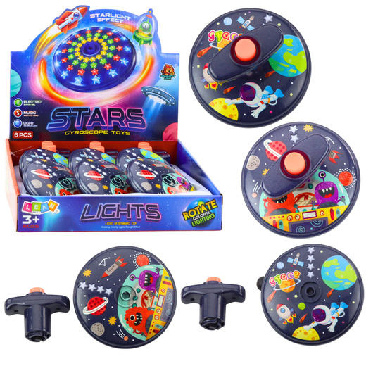 Colorful Luminous Disc Space Ufo Spinning Top