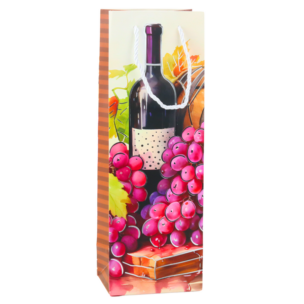 Geschenktüte für Wein- und Papierflaschen, 35 x 12 x 9 cm