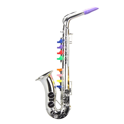 Kinder Musikinstrument Spielzeug Saxophon Silber