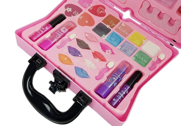 Suitcase With Cosmetics For Girls Eyeshadows Nail Polish