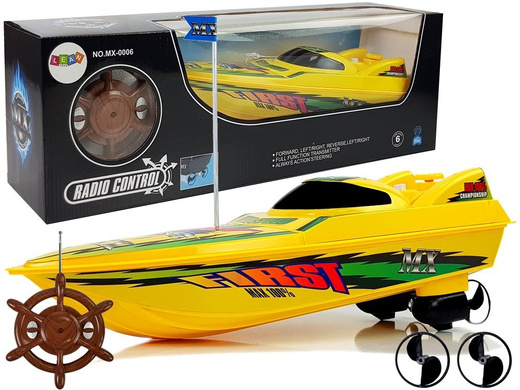 Ferngesteuertes Schnellboot-Pilot-Ruder 27 Mhz 40 cm Gelb 