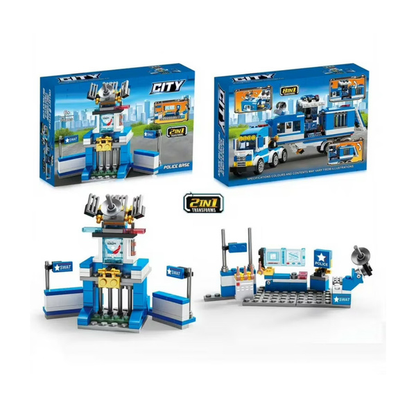 Construction Blocks Police Helicopter Vehicles Buildings 98-118 pcs Mix