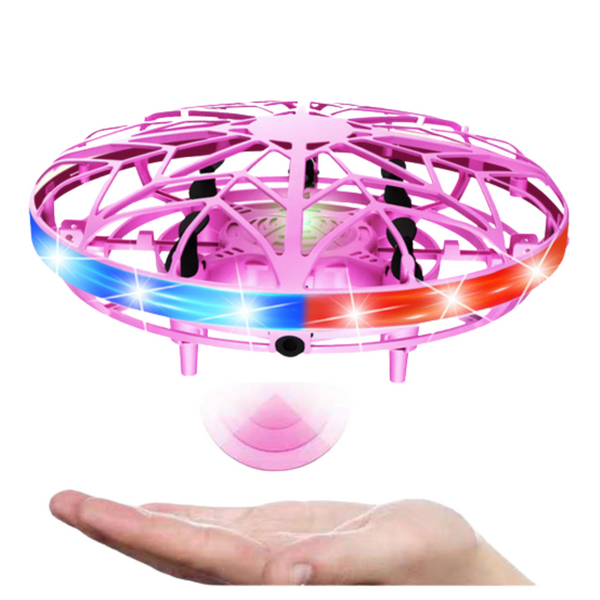 UFO-Drohne, handgesteuerte LED-Leuchten, Rosa