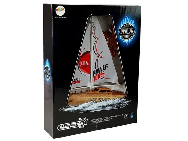 Remote Controlled Sailboat 50 cm Pilot Rudder 27 Mhz