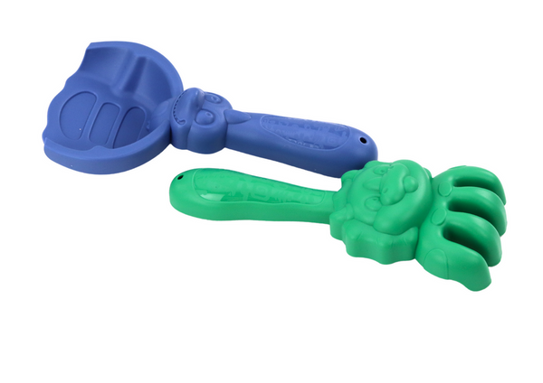 Dinosaurier-Sandset, Eimer, Ei, Rechen, Spachtel, Formen