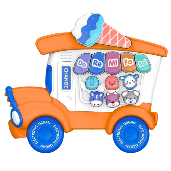 Electric Piano Educational For Toddlers Ice Cream Parlor Orange