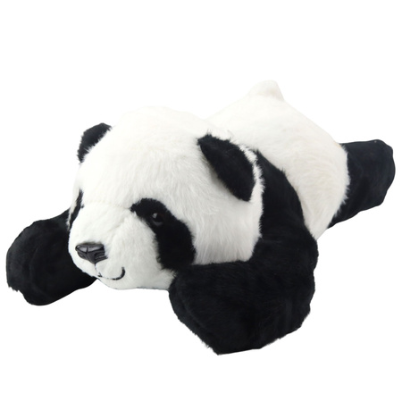 Plüsch-Maskottchen Kuscheltier liegender Panda schwarz-weiß 30cm