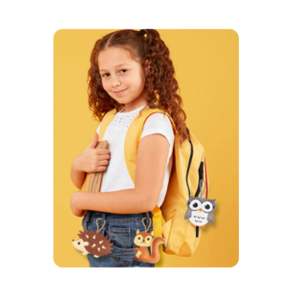 Kreatives Set mit bestickten Waldtieren aus Filz, 6-tlg