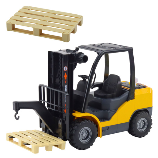 Forklift Moving Forks Pallet Lights Sounds Yellow