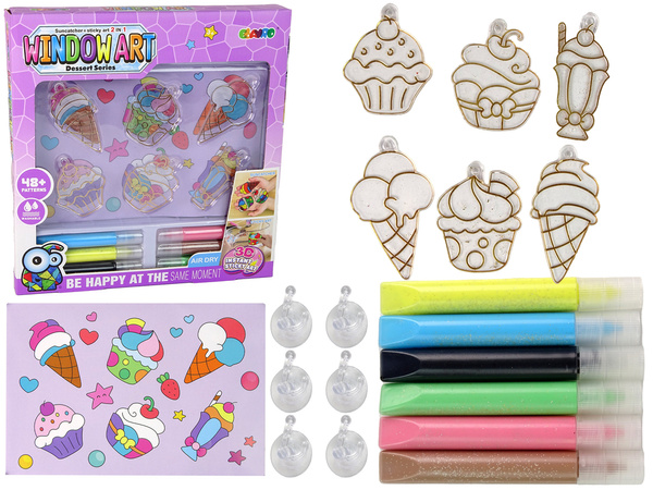 Kreativ-Set Glasfenster Fusing-Farbe Eiscreme Süßigkeiten 3D