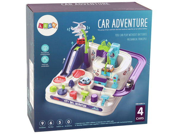 Colorful Interactive Obstacle Course Set for Toy Cars