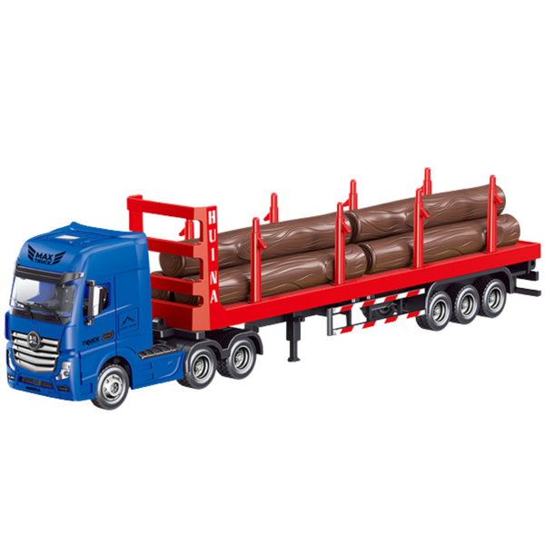 Truck Timber Transport Metal Huina 1:50 Red