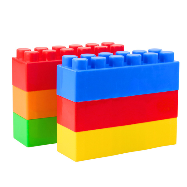 Set of Large Construction Blocks in a Bag, Colorful, 28.5x9x9 cm, 6 pcs.