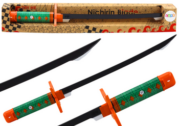 Nichirin-Samurai-Schwert, batteriebetrieben, bequemer Griff, grüner Klang